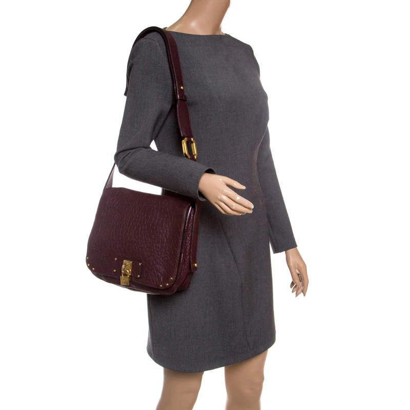 Marc Jacobs Dark Burgundy Leather Crossbody Bag For Women 2 Marc Jacobs Dark Burgundy Leather Crossbody Bag For Women - Image 2