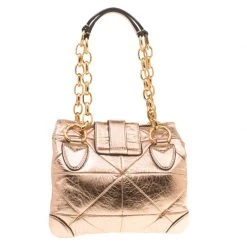 Marc Jacobs Rose Gold Quilted Leather Shoulder Bag For Women -Marc Jacobs shop luxury women marc jacobs used handbags p157923 0004