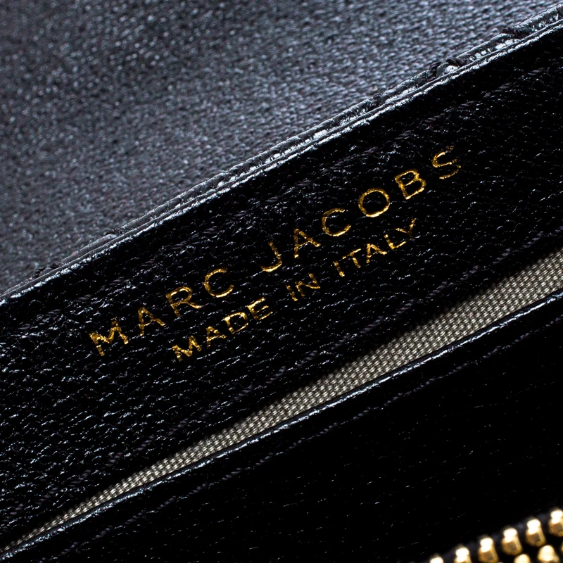 Marc Jacobs Black Quilted Coated Canvas Bow Shoulder Bag For Women 8 Marc Jacobs Black Quilted Coated Canvas Bow Shoulder Bag For Women - Image 8