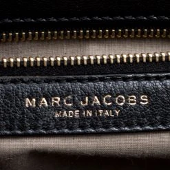 Marc Jacobs Black Quilted Leather Stam Top Handle Bag For Women 18 Marc Jacobs Black Quilted Leather Stam Top Handle Bag For Women -Marc Jacobs shop luxury women marc jacobs used handbags p167327 001