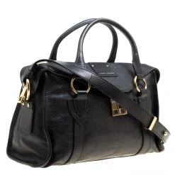 Marc Jacobs Black Leather Wellington Fulton Top Handle Bag For Women 13 Marc Jacobs Black Leather Wellington Fulton Top Handle Bag For Women -Marc Jacobs shop luxury women marc jacobs used handbags p167631 007