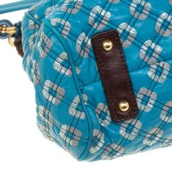 Marc Jacobs Blue Quilted Leather Robert Leslie Stam Top Handle Bag For Women 20 Marc Jacobs Blue Quilted Leather Robert Leslie Stam Top Handle Bag For Women -Marc Jacobs shop luxury women marc jacobs used handbags p180528 009