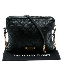 Marc Jacobs Black Quilted Leather IPad Chain Crossbody Bag For Women 19 Marc Jacobs Black Quilted Leather IPad Chain Crossbody Bag For Women -Marc Jacobs shop luxury women marc jacobs used handbags p181305 010
