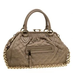Marc Jacobs Light Brown Quilted Leather Stam Shoulder Bag For Women 13 Marc Jacobs Light Brown Quilted Leather Stam Shoulder Bag For Women -Marc Jacobs shop luxury women marc jacobs used handbags p184248 006