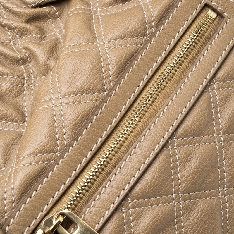 Marc Jacobs Light Brown Quilted Leather Stam Shoulder Bag For Women 5 Marc Jacobs Light Brown Quilted Leather Stam Shoulder Bag For Women - Image 5