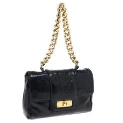 Marc Jacobs Black Patent Ursula Pochette For Women -Marc Jacobs shop luxury women marc jacobs used handbags p20280 003