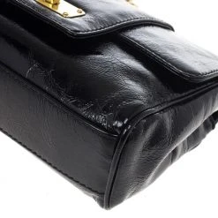 Marc Jacobs Black Patent Ursula Pochette For Women -Marc Jacobs shop luxury women marc jacobs used handbags p20280 013