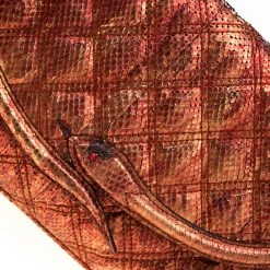 Marc Jacobs Red/Gold Snakeskin Flap Shoulder Bag For Women -Marc Jacobs shop luxury women marc jacobs used handbags p204865 009