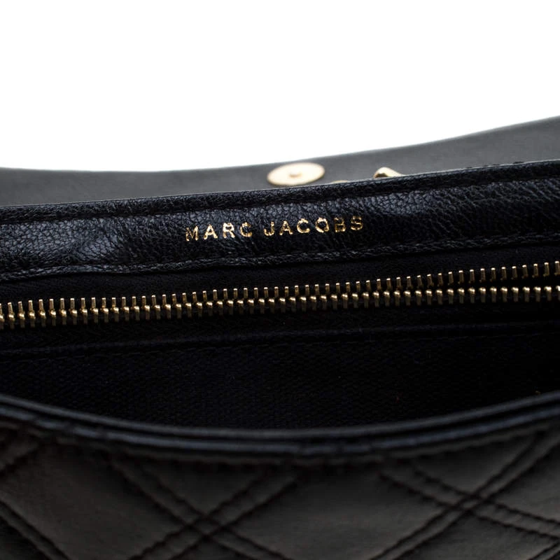 Marc Jacobs Black Quilted Leather Small Single Shoulder Bag For Women 8 Marc Jacobs Black Quilted Leather Small Single Shoulder Bag For Women - Image 8
