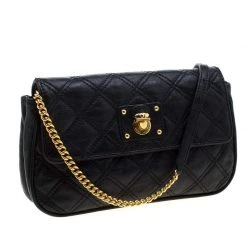 Marc Jacobs Black Quilted Leather Small Single Shoulder Bag For Women 13 Marc Jacobs Black Quilted Leather Small Single Shoulder Bag For Women -Marc Jacobs shop luxury women marc jacobs used handbags p208592 008