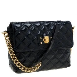 Marc Jacobs Marc Jacob Navy Blue Patent Leather Quilted Flap Bag For Women 13 Marc Jacobs Marc Jacob Navy Blue Patent Leather Quilted Flap Bag For Women -Marc Jacobs shop luxury women marc jacobs used handbags p209137 008