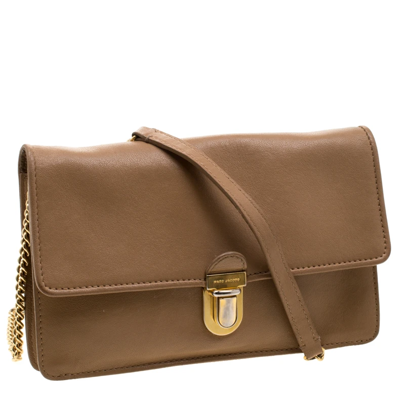 Marc Jacobs Tan Leather Crossbody Bag For Women 3 Marc Jacobs Tan Leather Crossbody Bag For Women - Image 3