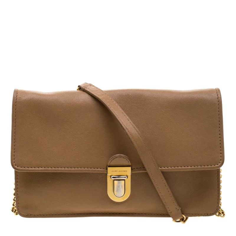 Marc Jacobs Tan Leather Crossbody Bag For Women 1 Marc Jacobs Tan Leather Crossbody Bag For Women