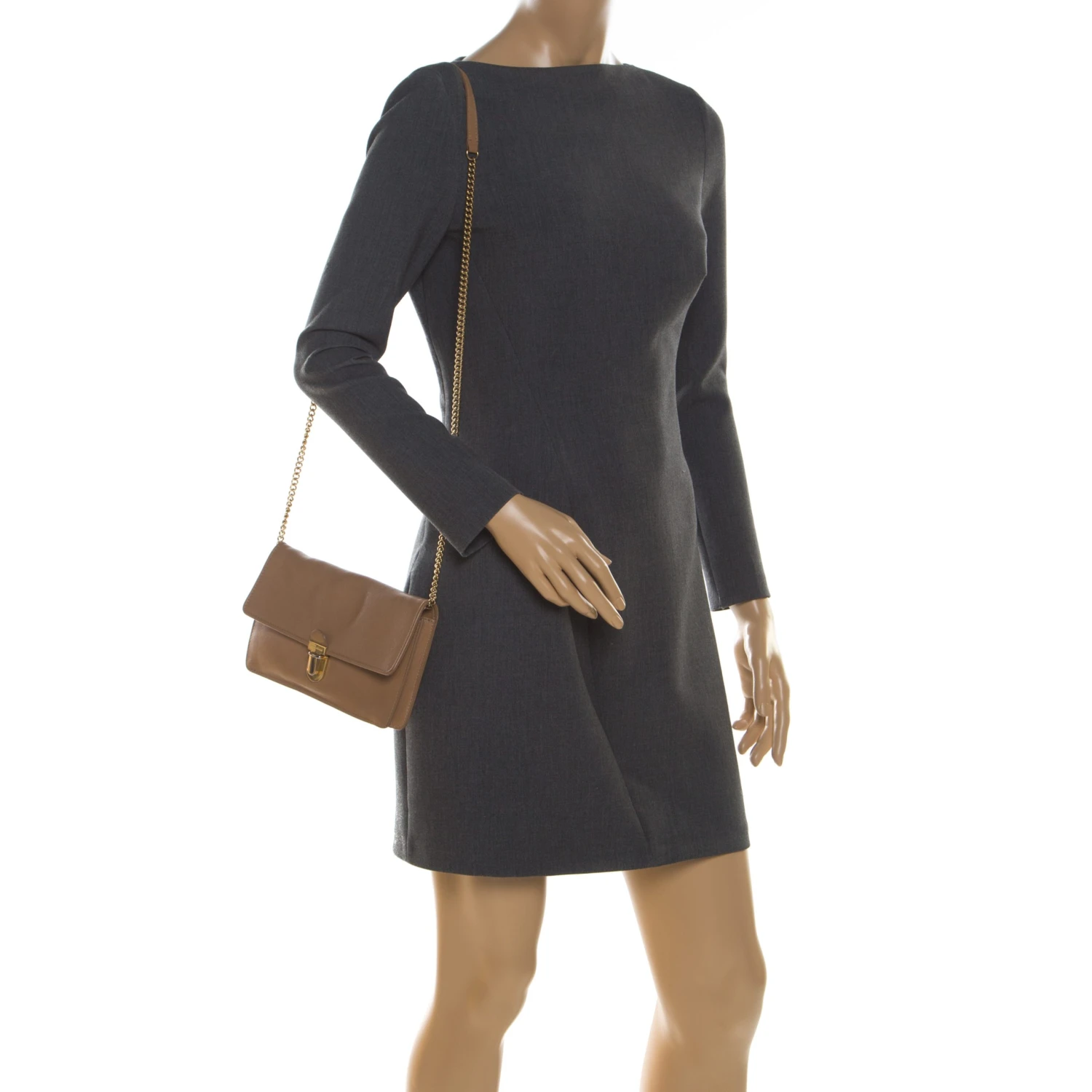 Marc Jacobs Tan Leather Crossbody Bag For Women 2 Marc Jacobs Tan Leather Crossbody Bag For Women - Image 2