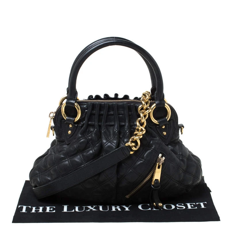 Marc Jacobs Black Quilted Leather Small Cecilia Satchel For Women 10 Marc Jacobs Black Quilted Leather Small Cecilia Satchel For Women - Image 10