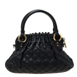 Marc Jacobs Black Quilted Leather Small Cecilia Satchel For Women 15 Marc Jacobs Black Quilted Leather Small Cecilia Satchel For Women -Marc Jacobs shop luxury women marc jacobs used handbags p215731 007