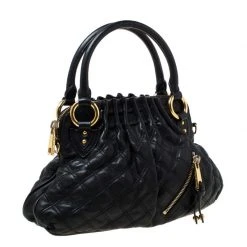 Marc Jacobs Black Quilted Leather Small Cecilia Satchel For Women 14 Marc Jacobs Black Quilted Leather Small Cecilia Satchel For Women -Marc Jacobs shop luxury women marc jacobs used handbags p215731 008