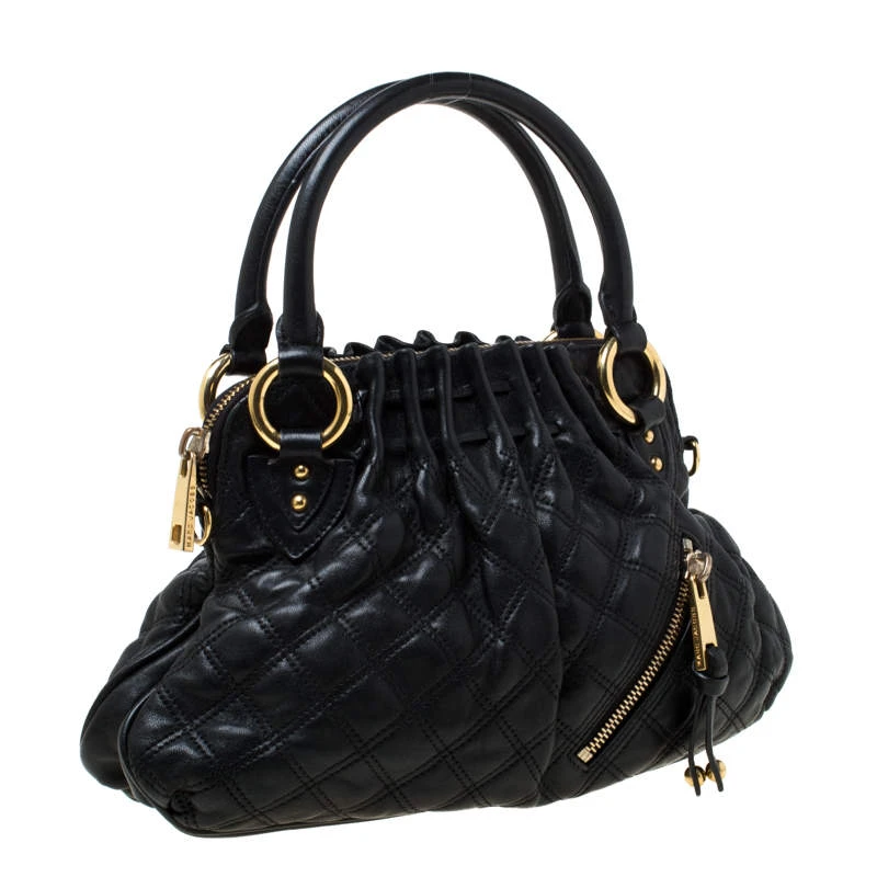 Marc Jacobs Black Quilted Leather Small Cecilia Satchel For Women 3 Marc Jacobs Black Quilted Leather Small Cecilia Satchel For Women - Image 3