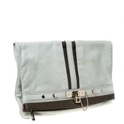 Marc By Marc Jacobs Light Grey/Brown Leather Magazine Fold Over Clutch For Women 14 Marc By Marc Jacobs Light Grey/Brown Leather Magazine Fold Over Clutch For Women -Marc Jacobs shop luxury women marc jacobs used handbags p227259 009