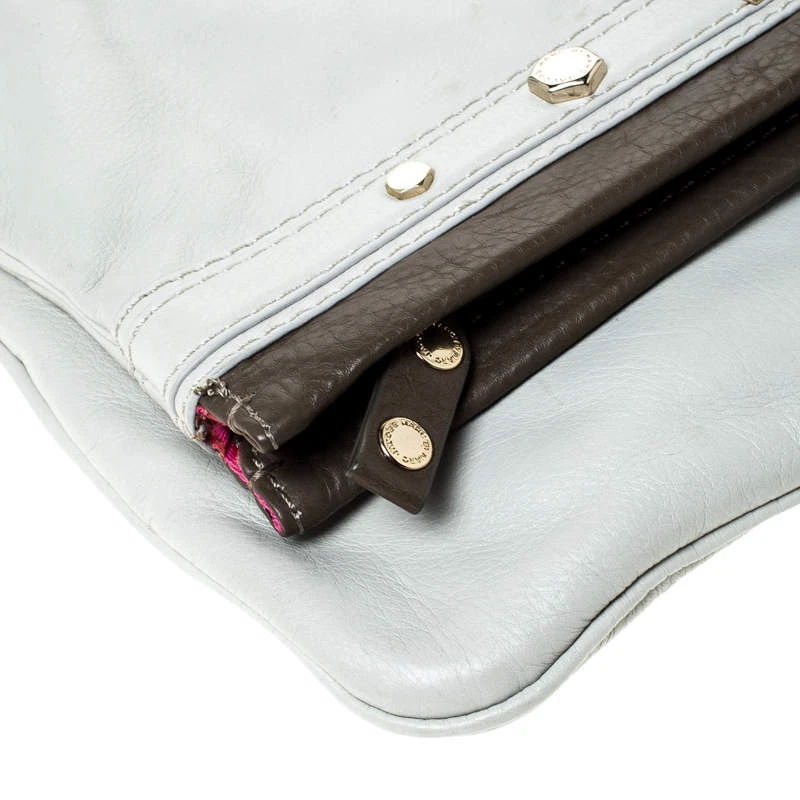 Marc By Marc Jacobs Light Grey/Brown Leather Magazine Fold Over Clutch For Women 11 Marc By Marc Jacobs Light Grey/Brown Leather Magazine Fold Over Clutch For Women - Image 11