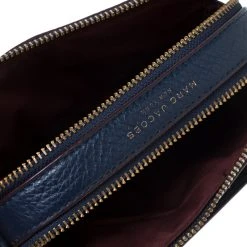 Marc Jacobs Navy Blue Leather Double Zip Crossbody Bag For Women -Marc Jacobs shop luxury women marc jacobs used handbags p229584 009