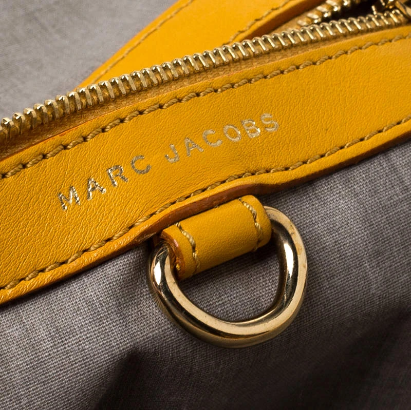 Marc Jacobs Yellow Quilted Leather Stam Shoulder Bag For Women 9 Marc Jacobs Yellow Quilted Leather Stam Shoulder Bag For Women - Image 9
