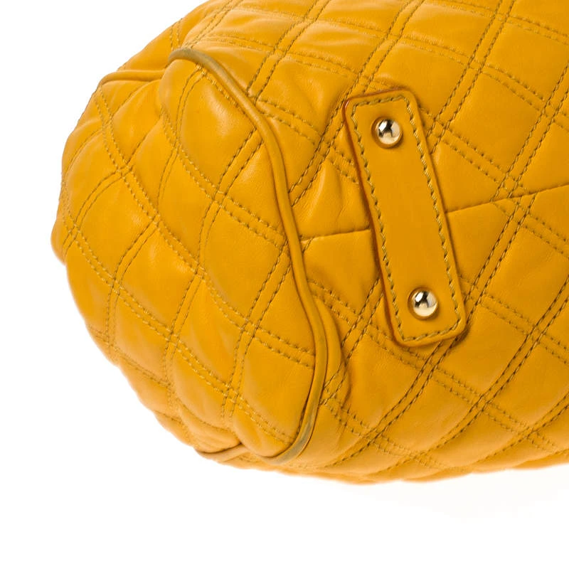 Marc Jacobs Yellow Quilted Leather Stam Shoulder Bag For Women 13 Marc Jacobs Yellow Quilted Leather Stam Shoulder Bag For Women - Image 13