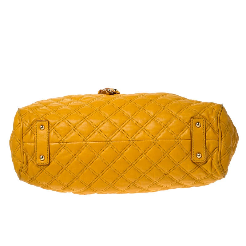Marc Jacobs Yellow Quilted Leather Stam Shoulder Bag For Women 6 Marc Jacobs Yellow Quilted Leather Stam Shoulder Bag For Women - Image 6