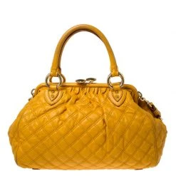 Marc Jacobs Yellow Quilted Leather Stam Shoulder Bag For Women 16 Marc Jacobs Yellow Quilted Leather Stam Shoulder Bag For Women -Marc Jacobs shop luxury women marc jacobs used handbags p233283 009