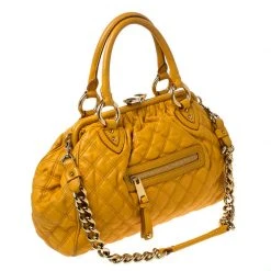 Marc Jacobs Yellow Quilted Leather Stam Shoulder Bag For Women 15 Marc Jacobs Yellow Quilted Leather Stam Shoulder Bag For Women -Marc Jacobs shop luxury women marc jacobs used handbags p233283 010