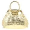 Marc Jacobs Metallic Gold Crackled Leather Tote For Women
