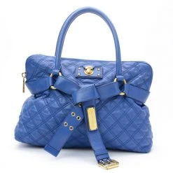 Marc Jacobs Blue Quilted Leather Bruna Tote For Women