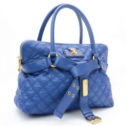 Marc Jacobs Blue Quilted Leather Bruna Tote For Women -Marc Jacobs shop luxury women marc jacobs used handbags p23850 0003