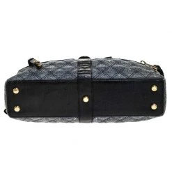 Marc Jacobs Black/Blue Quilted Leather Venetia Satchel For Women 16 Marc Jacobs Black/Blue Quilted Leather Venetia Satchel For Women -Marc Jacobs shop luxury women marc jacobs used handbags p238948 005