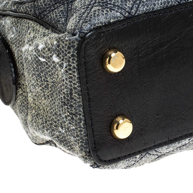 Marc Jacobs Black/Blue Quilted Leather Venetia Satchel For Women 10 Marc Jacobs Black/Blue Quilted Leather Venetia Satchel For Women - Image 10