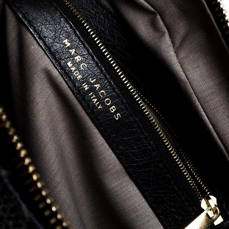 Marc Jacobs Black/Blue Quilted Leather Venetia Satchel For Women 8 Marc Jacobs Black/Blue Quilted Leather Venetia Satchel For Women - Image 8