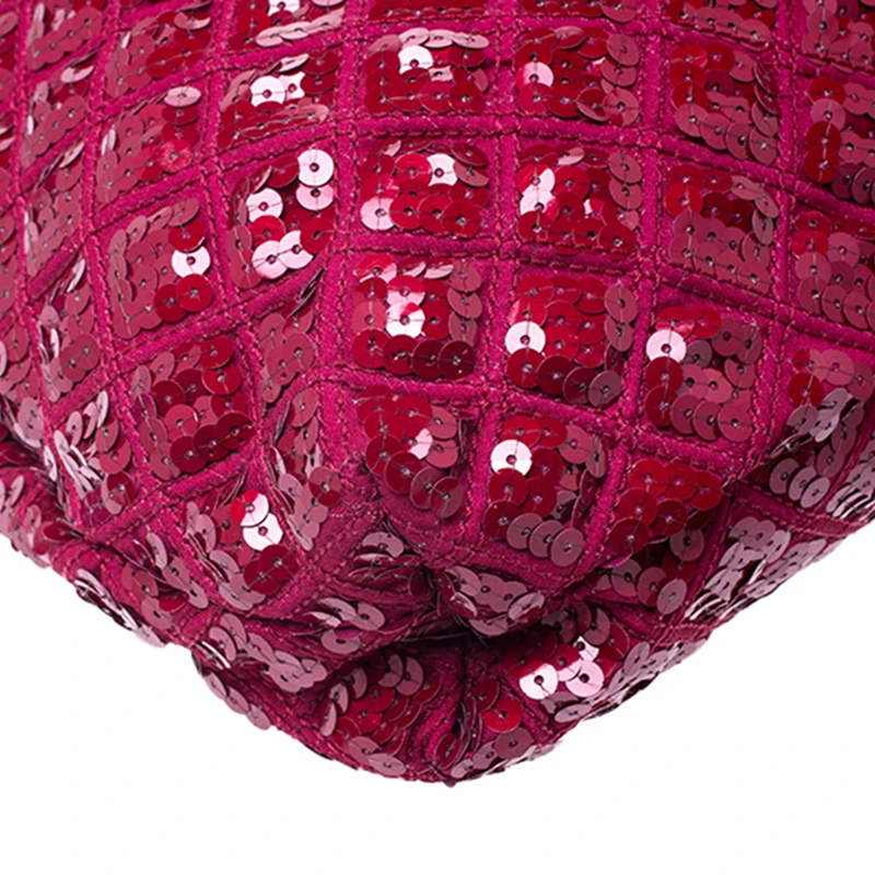 Marc Jacobs Red Sequins Embellished Canvas And Suede Frog Frame Shoulder Bag For Women 11 Marc Jacobs Red Sequins Embellished Canvas And Suede Frog Frame Shoulder Bag For Women - Image 11
