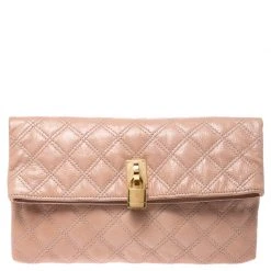 Marc Jacobs Beige Quilted Leather Eugenie Clutch For Women