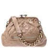Marc Jacobs Beige Quilted Leather Little Stam Shoulder Bag For Women