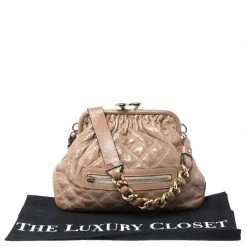 Marc Jacobs Beige Quilted Leather Little Stam Shoulder Bag For Women -Marc Jacobs shop luxury women marc jacobs used handbags p248578 004