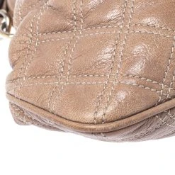 Marc Jacobs Beige Quilted Leather Little Stam Shoulder Bag For Women -Marc Jacobs shop luxury women marc jacobs used handbags p248578 006