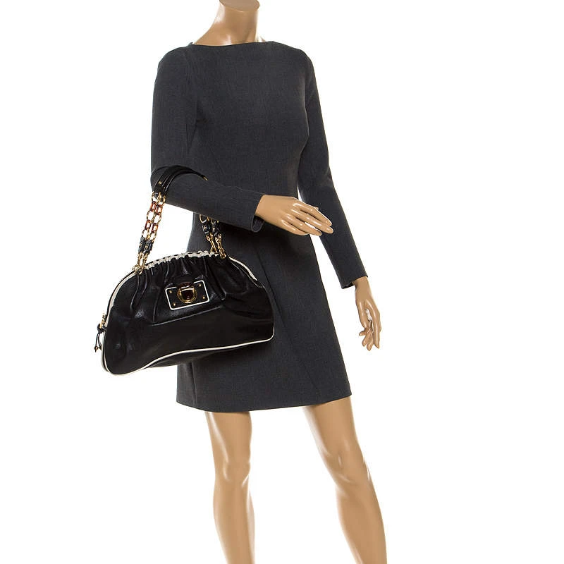 Marc Jacobs Black Leather Capra Satchel For Women 2 Marc Jacobs Black Leather Capra Satchel For Women - Image 2