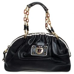 Marc Jacobs Black Leather Capra Satchel For Women