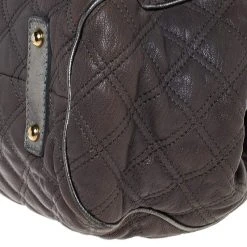 Marc Jacobs Grey/Silver Quilted Leather Stam Shoulder Bag For Women -Marc Jacobs shop luxury women marc jacobs used handbags p252405 004