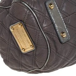Marc Jacobs Grey/Silver Quilted Leather Stam Shoulder Bag For Women -Marc Jacobs shop luxury women marc jacobs used handbags p252405 006