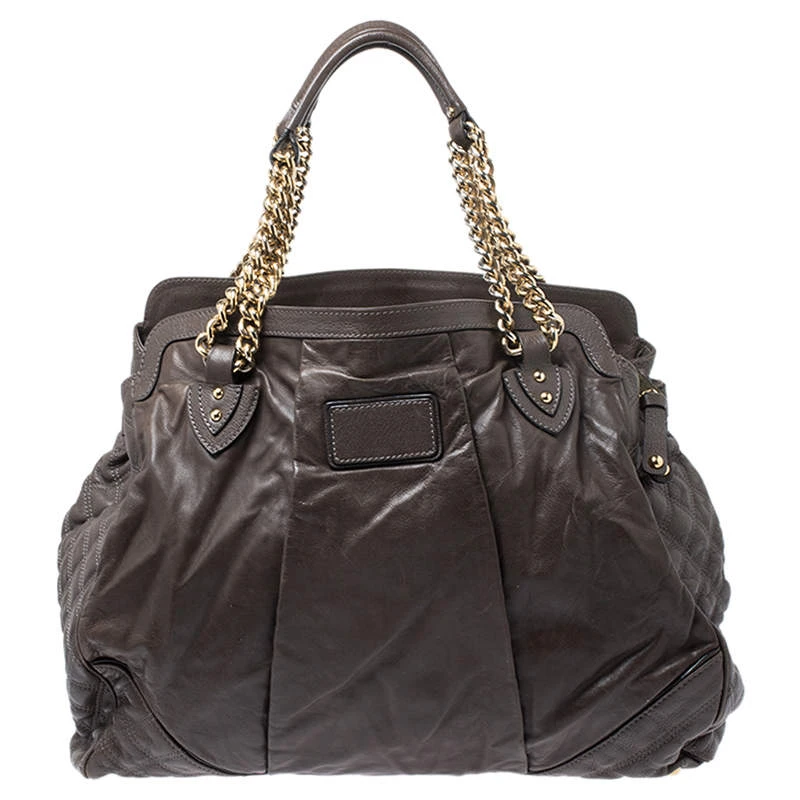 Marc Jacobs Khaki Mix Quilted Leather Classic East-West Tote For Women 4 Marc Jacobs Khaki Mix Quilted Leather Classic East-West Tote For Women - Image 4
