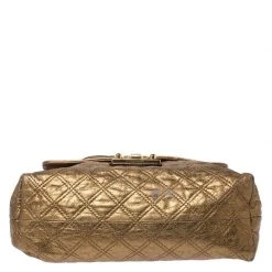 Marc Jacobs Metallic Gold Quilted Leather Flap Shoulder Bag For Women 17 Marc Jacobs Metallic Gold Quilted Leather Flap Shoulder Bag For Women -Marc Jacobs shop luxury women marc jacobs used handbags p256298 009