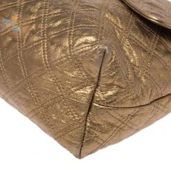 Marc Jacobs Metallic Gold Quilted Leather Flap Shoulder Bag For Women 23 Marc Jacobs Metallic Gold Quilted Leather Flap Shoulder Bag For Women -Marc Jacobs shop luxury women marc jacobs used handbags p256298 011