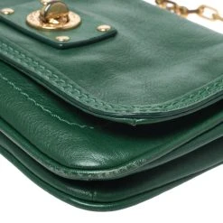Marc Jacobs Green Leather Turnlock Crossbody Bag For Women -Marc Jacobs shop luxury women marc jacobs used handbags p257200 003