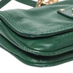 Marc Jacobs Green Leather Turnlock Crossbody Bag For Women -Marc Jacobs shop luxury women marc jacobs used handbags p257200 005